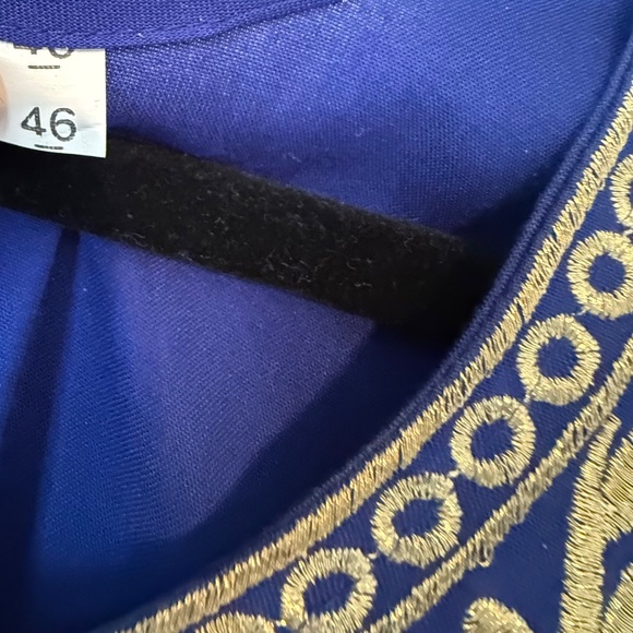 NWOT Blue Blouse Radhe Size Medium/Large Made in India - Picture 4 of 6